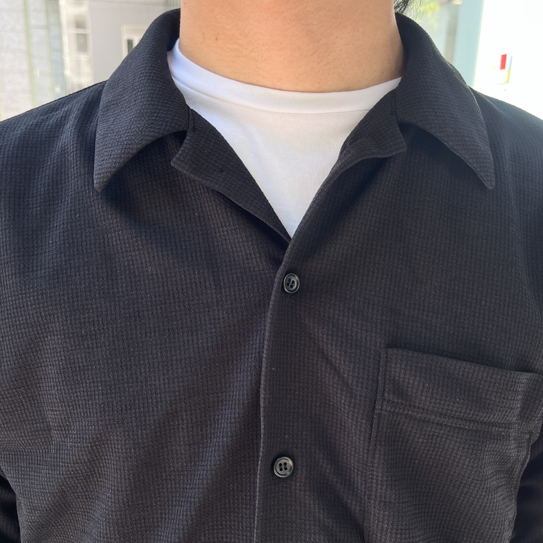 【空気、通しすぎ】アミード2.0シャツ / ブラック