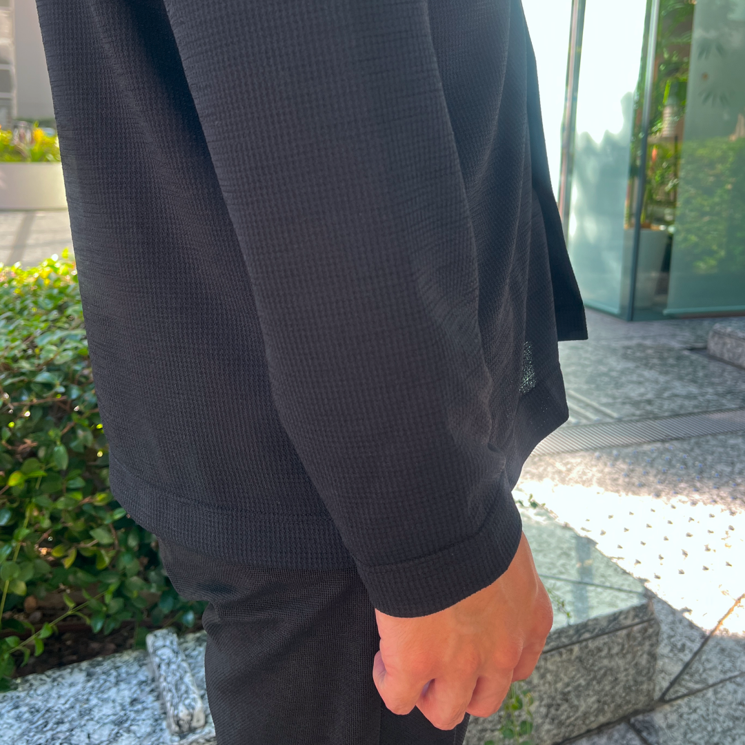 【空気、通しすぎ】アミード2.0シャツ / ブラック