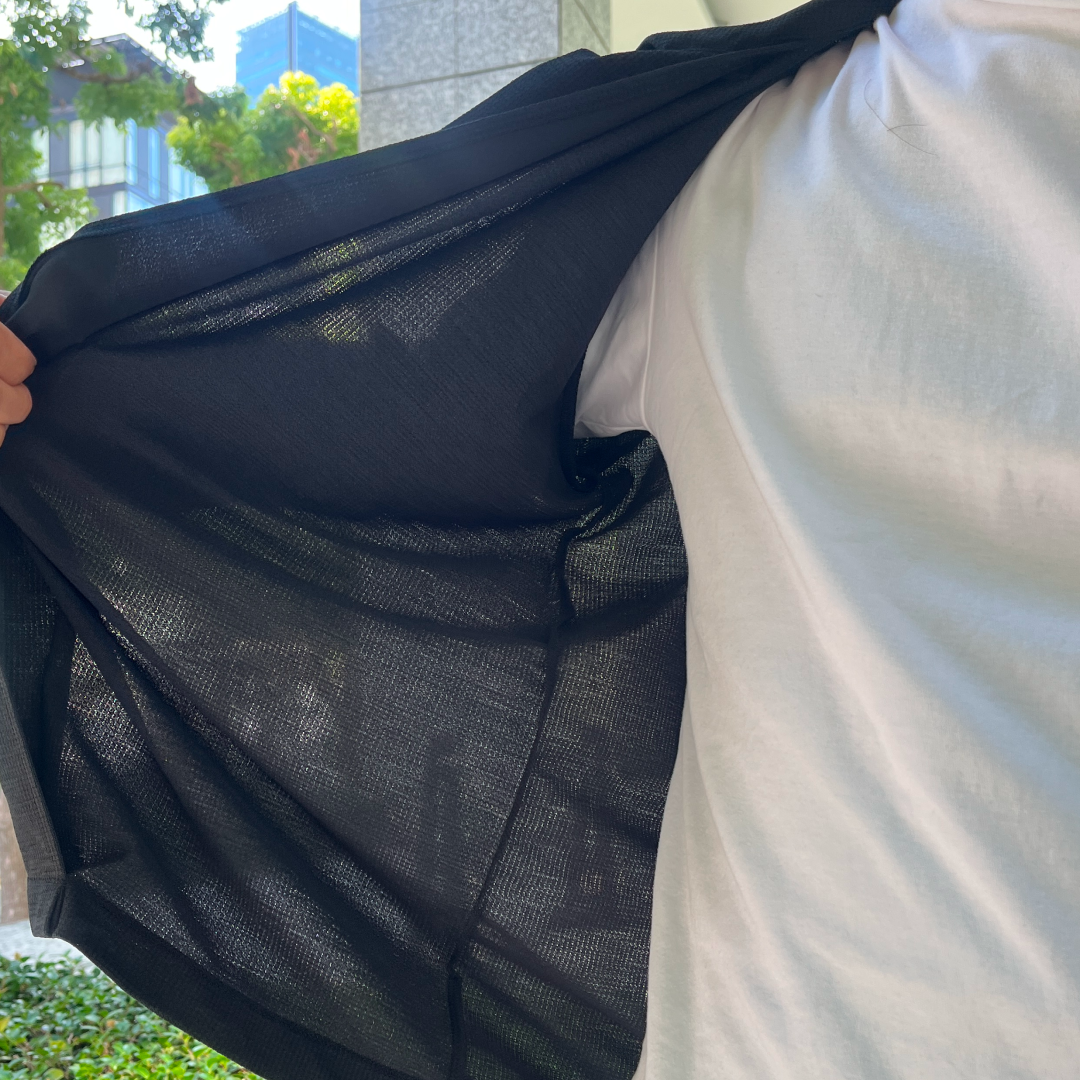 【空気、通しすぎ】アミード2.0シャツ / ブラック